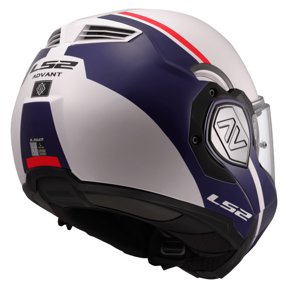 Casco LS2 906 Advant Swipe Blanco / Azul / Brillo